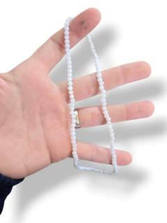 Tira de cristal facetado 4mm Blanco - comprar online
