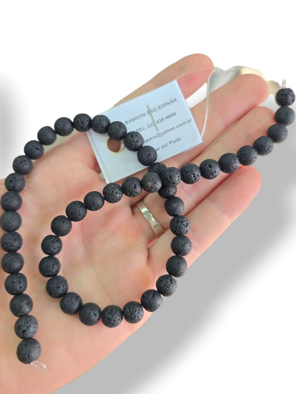 Tira piedras volcánica negra N8