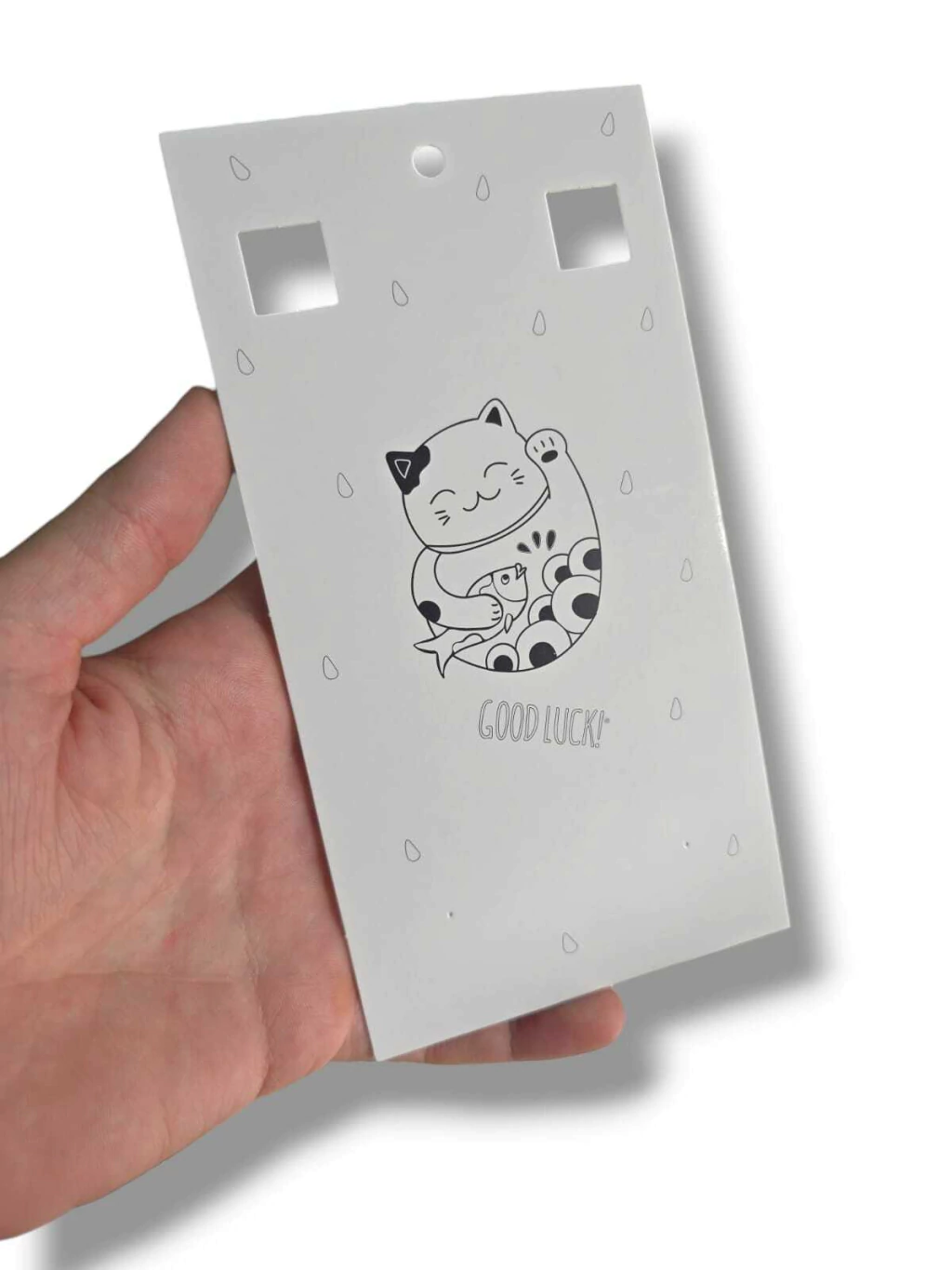 Exhibidores Carton Bijou x10u Gato con Pez