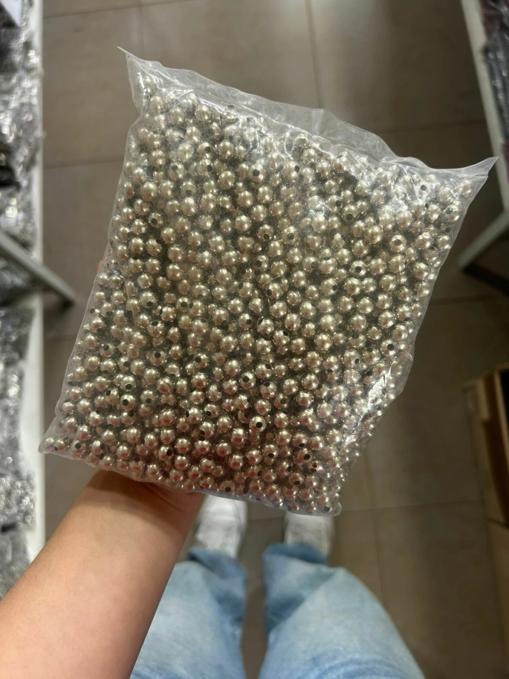 Bolitas metalicas niqueladas (Nro 8) x 500grs