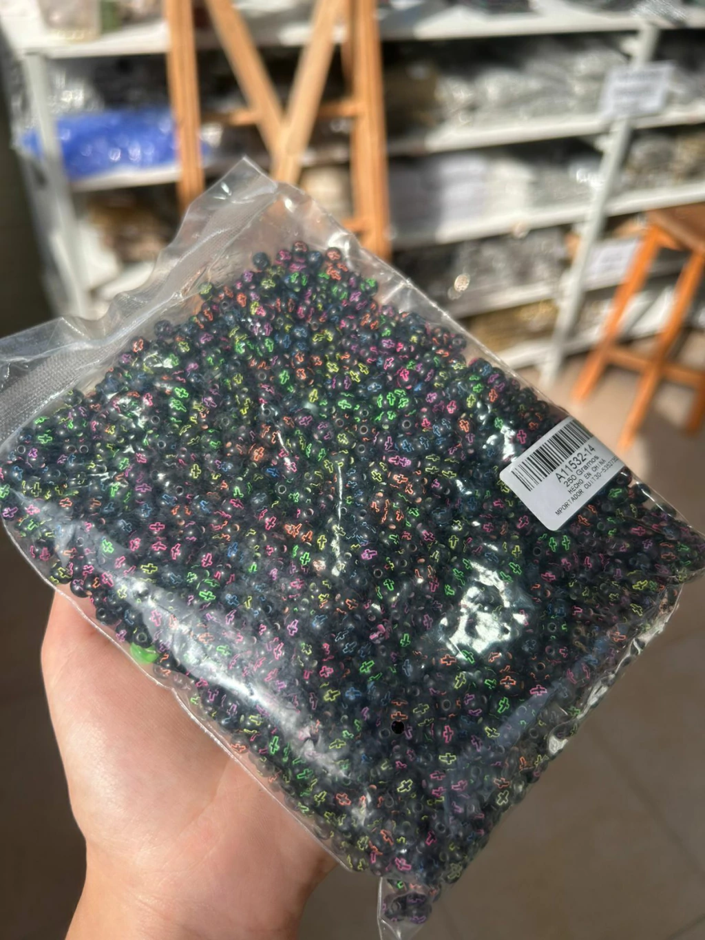 Infantiles bolita negra c/cruz de color (250grs)