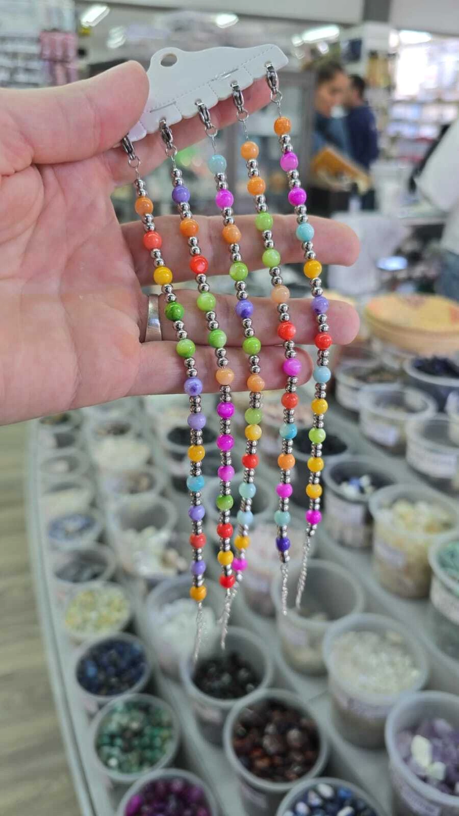 Pulseras Acero Con Nácar x5