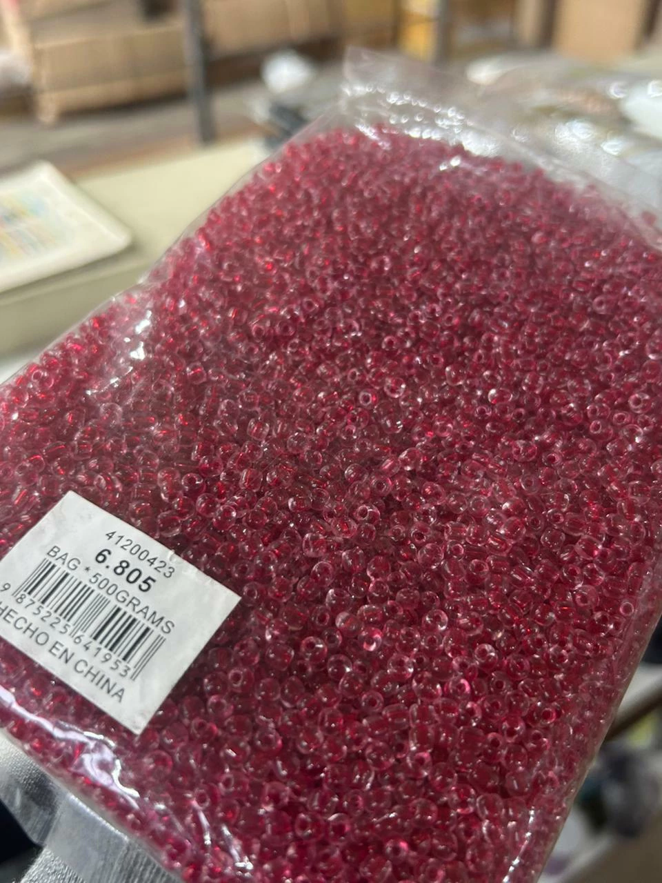 Mostacillon rojo con alma (500grs) #6.805
