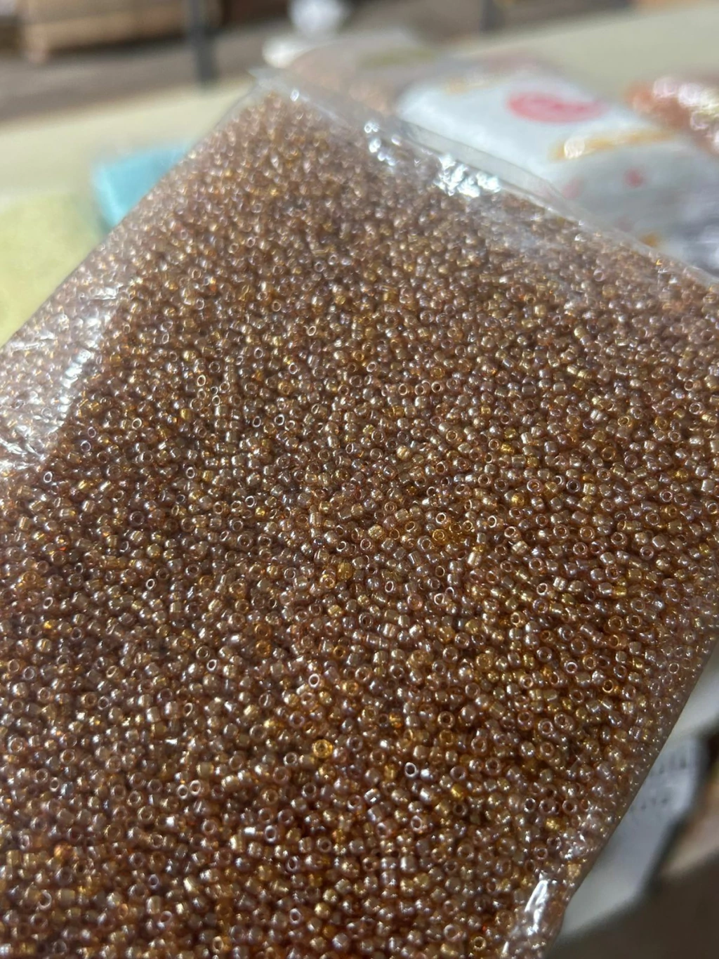 Mostacilla marron tornasolado (500grs)
