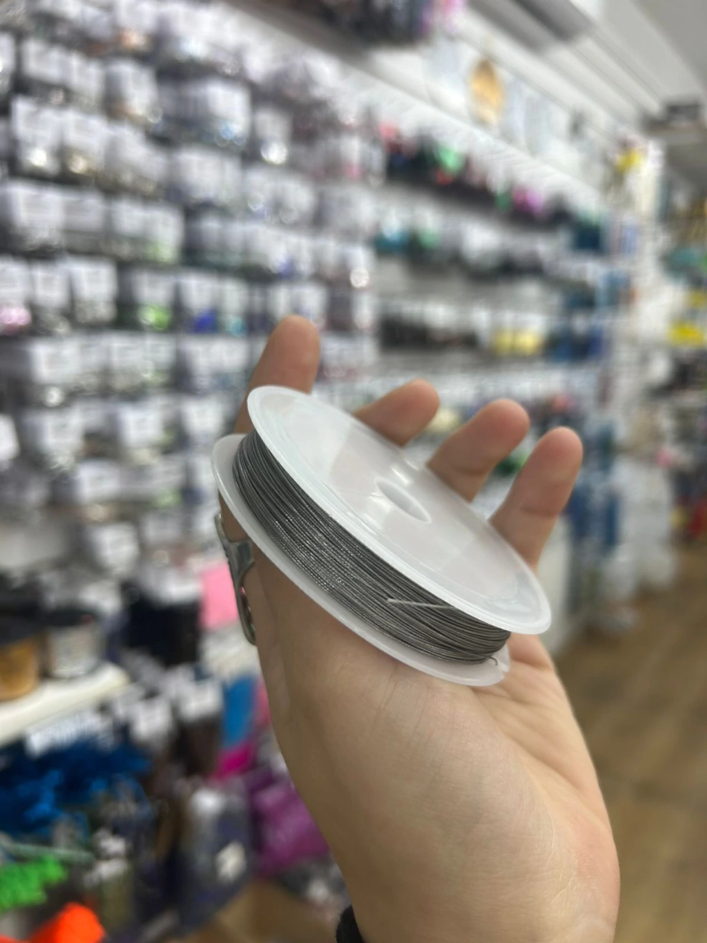 tanza de acero 0,35mm (x100mts aproximadamente)