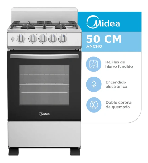 Cocina Multigas 50cm Midea 20tmg4pgar1