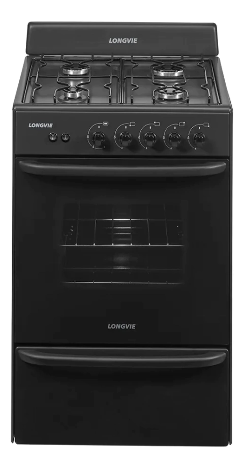 Cocina A Gas Longvie 12331g 56cm Grafito Cajón Parrilla Tipo de conexión Multigas