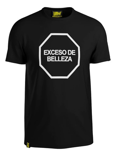 Remera Exceso De Belleza - Etiquetado Frontal - Unisex