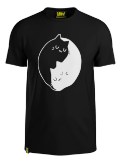 Remera El Yin Y El Yang Cats - Gatos - 100% Algod?n - Unisex