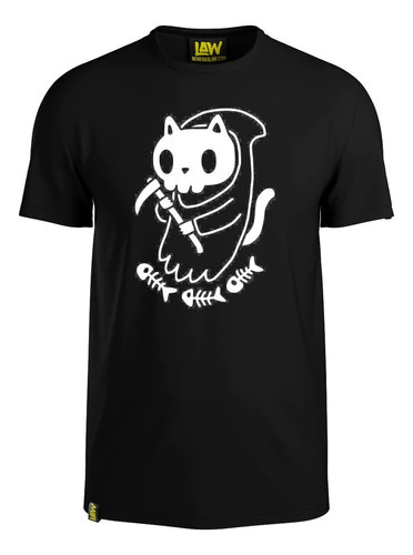 Remera Gato Segador - Gato La Muerte - 100% Algodon - Unisex