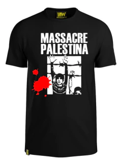 Remera Palestina - Massacre - 100% Algodon - Unisex