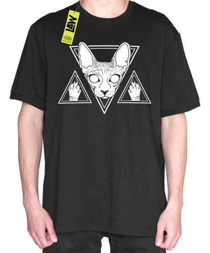 Remera Gato Esfinge Dedo Del Medio - Cat Sphynx Fuck You