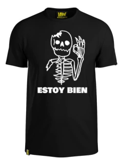 Remera Estoy Bien - Calavera - 100% Algodon - Unisex