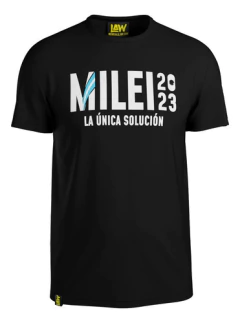 Remera La ?nica Soluci?n - Javier Milei 2023 - Unisex