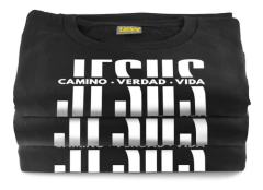 Remera Jes?s - El Camino - Verdad - Vida - Cristiana Unisex - Remeras Law - Tienda de Remeras