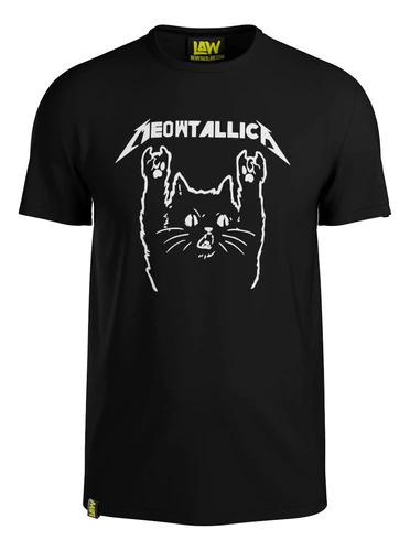 Remera Meowtallica - 100% Algod?n - Calidad Premium