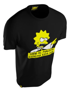Remeras Todo El Sistema Esta Mal - Los Simpsons - Lisa - comprar online