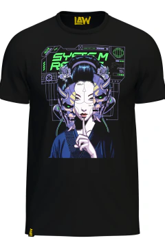 Geisha cibernética - Cyberpunk neón