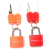 Candado Con Llave X2 Naranja y Rojo - comprar online