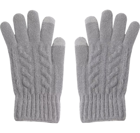 Guante Trenzado Apto Para Pantallas Gris - comprar online