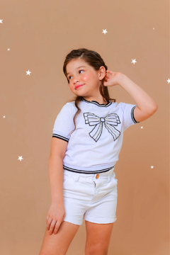 Blusa Laço com Perolas 2263464 Branca. - ABC - comprar online