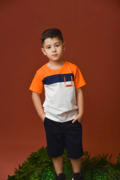 T-shirt Disposição 1263560 Laranja - Jacris Kids | Transformando Sonhos em Moda