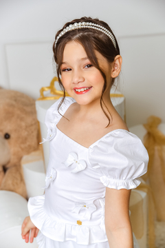 Conjunto Balonê 2212381 Branco - Jacris Kids | Transformando Sonhos em Moda