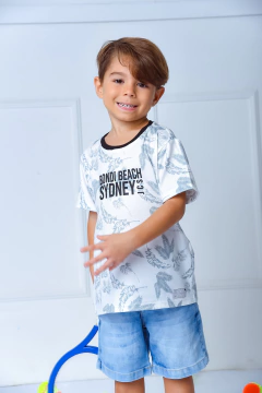 T-shirt Beach 1263552 Cinza. na internet