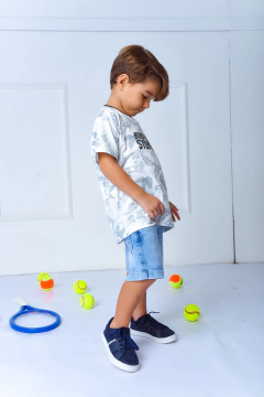 T-shirt Beach 1263552 Cinza. - loja online