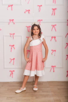 VESTIDO JCS LISTRAS 2252717 - Jacris Kids | Transformando Sonhos em Moda