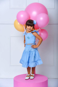 Conjunto Rosa Sublime 2212363 Azul claro.