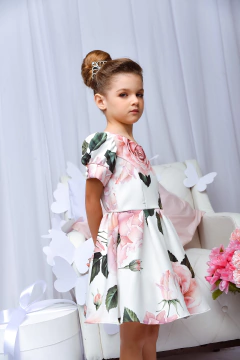 Vestido Rosas 2152643 Off White - comprar online