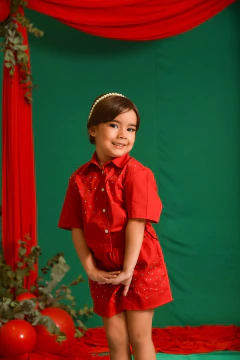 CONJUNTO STRASS - 2212423 - Jacris Kids | Transformando Sonhos em Moda