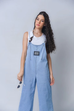 Jardineira Jeans Alça Fina 2251093 Claro. na internet