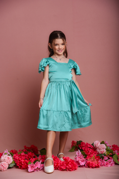 Vestido Parque 2252701 verde - Jacris Kids | Transformando Sonhos em Moda