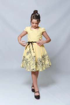 VESTIDO FLORES 2252725 - Jacris Kids | Transformando Sonhos em Moda