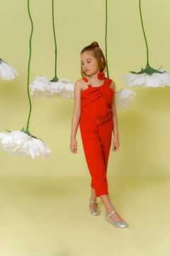 Macaquinho Elos 2252625 Vermelho. - Jacris Kids | Transformando Sonhos em Moda