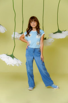 Calça Jeans Cargo 2231201 Jeans Claro.