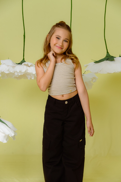 Calça Color Cargo Barbie 2232024 Preto. - Jacris Kids | Transformando Sonhos em Moda