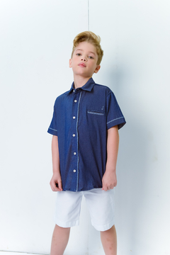 Camisa Social Azul 1262173 Azul Escuro. na internet