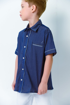 Camisa Social Azul 1262173 Azul Escuro.