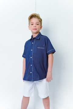 Camisa Social Azul 1262173 Azul Escuro.