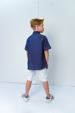 Camisa Social Azul 1262173 Azul Escuro. na internet