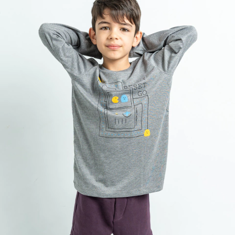 REMERA KIDS GAMER GRIS - comprar online