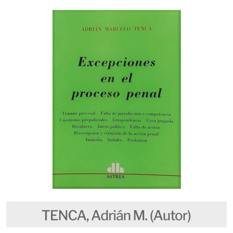 Libro: Excepciones en el proceso penal