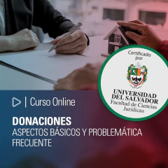 Curso Online: Donaciones. Aspectos básicos y problemática frecuente.