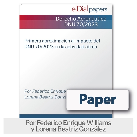 Paper: Primera aproximación al impacto del DNU 70/2023 en la actividad aérea