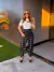 CONJUNTO BLUSA COM DETALHE FRONTAL E CALÇA