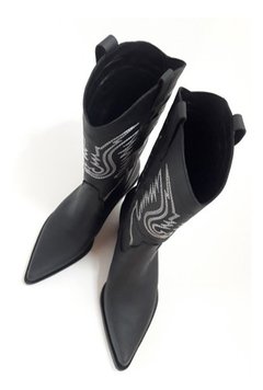 Botas Texanas Mujer Cuero Bordadas Quica Cardales - comprar online