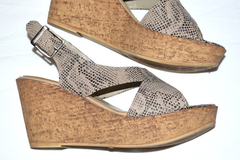 Sandalias Plataforma Corcho Print Reptil Quica Estero Nº 37 en internet